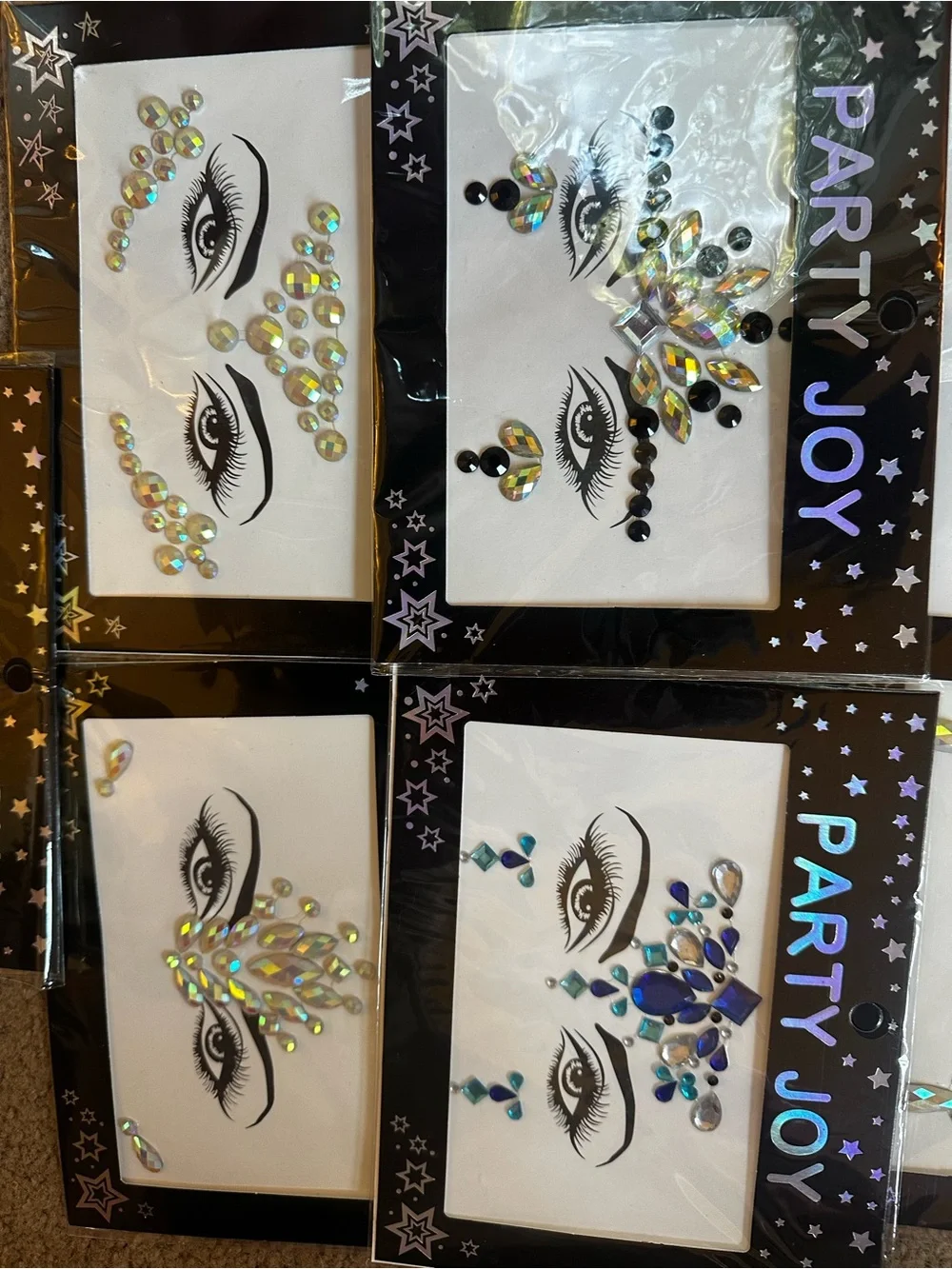 Face rhinestones